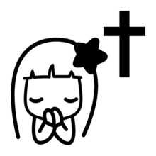 [십자가&amp;기도하는 올리브]소녀감성 청순-별색깔있는  부분만이 스티커입니다