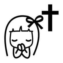 [십자가&amp;기도하는 올리브]소녀감성 청순-리본색깔있는  부분만이 스티커입니다