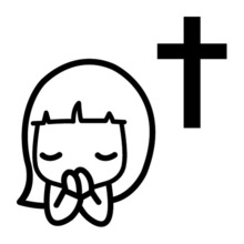 [십자가&amp;기도하는 올리브]소녀감성 프리티색깔있는  부분만이 스티커입니다