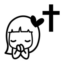[십자가&amp;기도하는 올리브]소녀감성 프리티-하트색깔있는  부분만이 스티커입니다