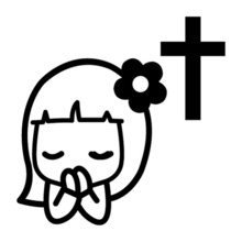 [십자가&amp;기도하는 올리브]소녀감성 프리티-플라워색깔있는  부분만이 스티커입니다