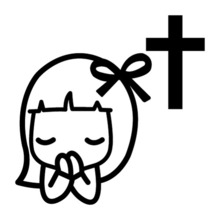 [십자가&amp;기도하는 올리브]소녀감성 프리티-리본색깔있는  부분만이 스티커입니다