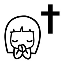 [십자가&amp;기도하는 올리브]소녀감성 큐티색깔있는  부분만이 스티커입니다