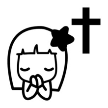 [십자가&amp;기도하는 올리브]소녀감성 큐티-별색깔있는  부분만이 스티커입니다