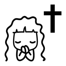 [십자가&amp;기도하는 올리브]소녀감성 로맨틱색깔있는  부분만이 스티커입니다