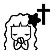 [십자가&amp;기도하는 올리브]소녀감성 로맨틱-별색깔있는  부분만이 스티커입니다