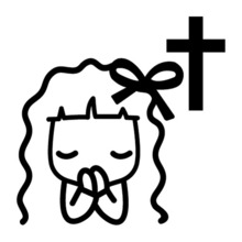 [십자가&amp;기도하는 올리브]소녀감성 로맨틱-리본색깔있는  부분만이 스티커입니다
