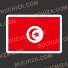 튀니지국기스티커[Digital Print]