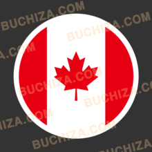 캐나다 원형 국기 스티커 [Digital Print]