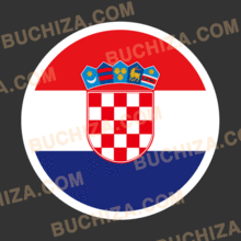 크로아티아 원형 국기 스티커 [Digital Print]
