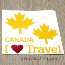 I ♥ Travel-캐나다/단풍잎 2색깔있는 부분만이 스티커입니다.