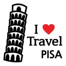 I ♥ Travel-이탈리아 피사/피사의 사탑색깔있는 부분만이 스티커입니다.