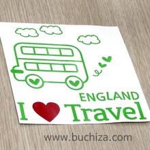 I ♥ Travel-잉글랜드/이층버스색깔있는 부분만이 스티커입니다.