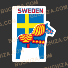 [스웨덴] Dara Horse [ 북유럽 - 행운의 말장식 인형 - 나에게도 행운이 찾아오길......ㅎ ㅎ;; ][Digital Print 스티커] 
