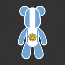 FlagBear 아르헨티나 국기 스티커 [Digital Print]
