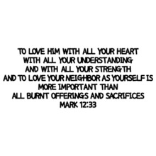 [말씀레터-영문형] TO LOVE HIM WITH ALL YOUR HEART~  MARK 12:33색깔있는 부분(글씨및 이미지)만이 스티커입니다.