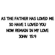 [말씀레터-영문형]AS THE FATHER HAS LOVED ME~ JOHN  15:9색깔있는 부분(글씨및 이미지)만이 스티커입니다.